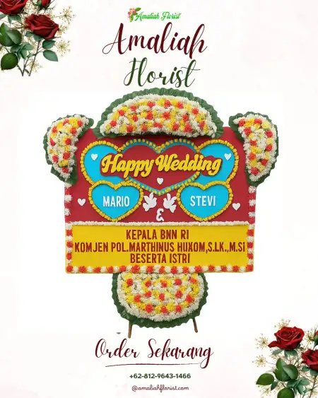 Papan Bunga Pernikahan Gadding